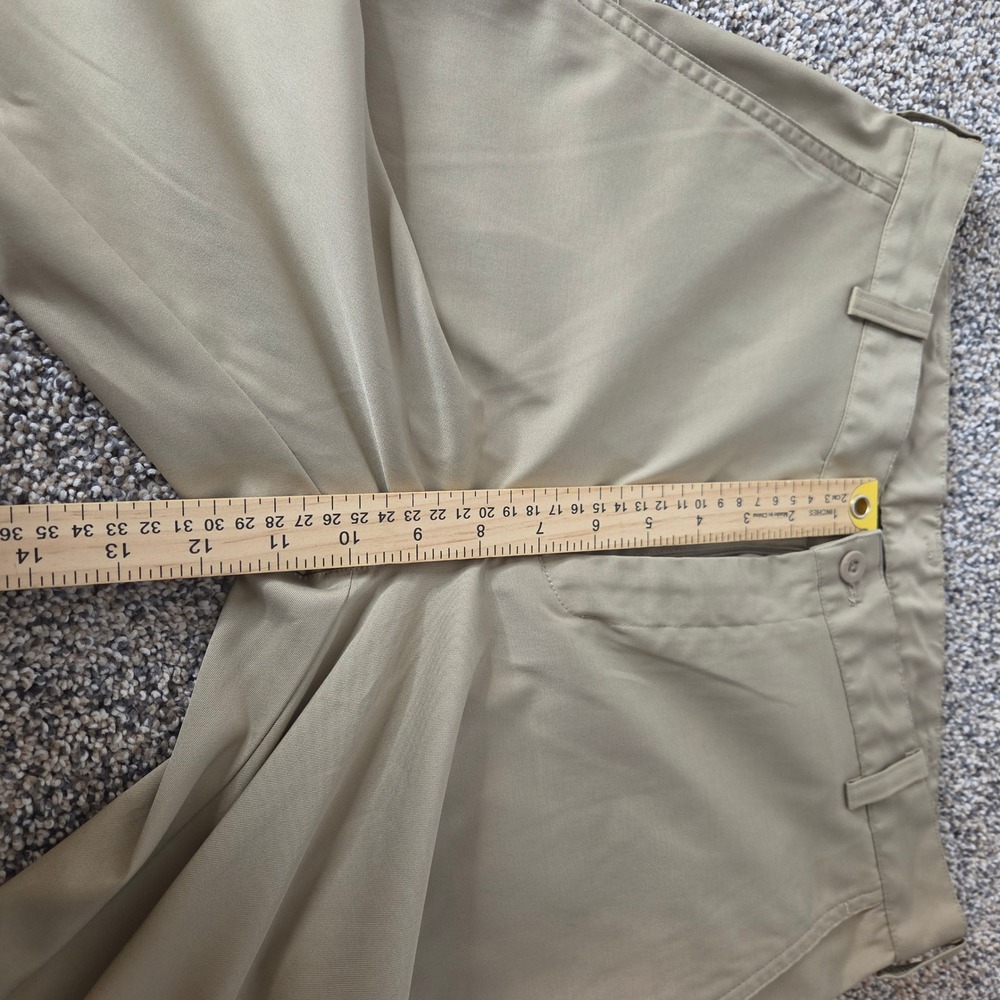 Nike Golf Dri-FIT Mens Khaki Flat Front Chino Pants Trousers 34x32 Tan - Picture 6 of 7